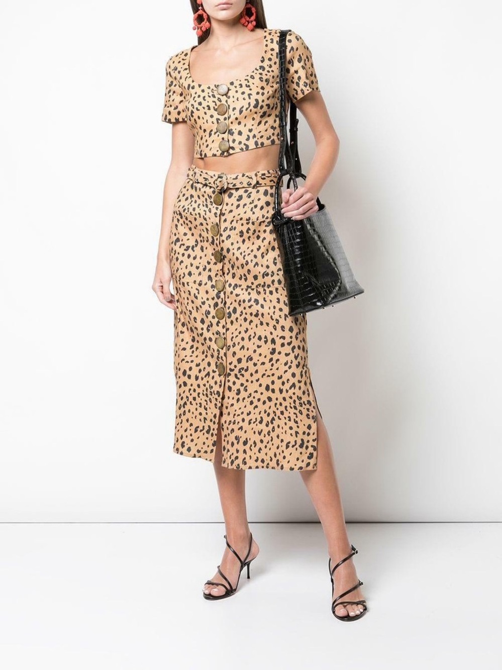 NICHOLAS Leopard Print Skirt